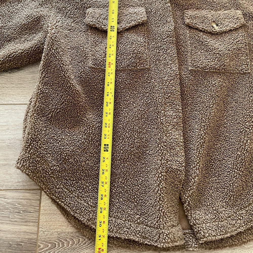 Good American Sherpa Shacket Jacket Long Sleeves Size 3/4(Extra Large)Oversized - Picture 13 of 13